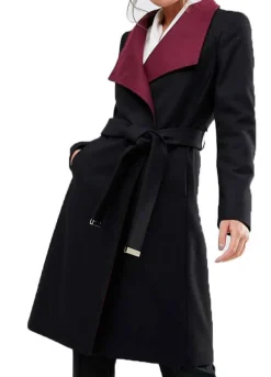 Riverdale (Hermione Lodge) Marisol Nichols Black Wool Trench Coat