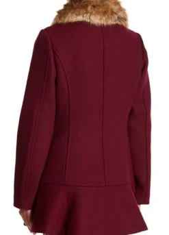 Riverdale S04 (Veronica Lodge) Camila Mendes Maroon Wool Coat