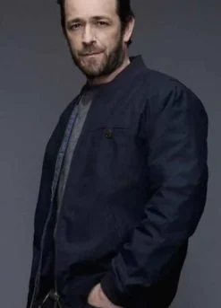 Riverdale Season 2 (Fred Andrews) Luke Perry Navy Blue Cotton Jacket