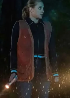Riverdale Season 4 Lili Reinhart (Betty Cooper) Brown Leather Vest