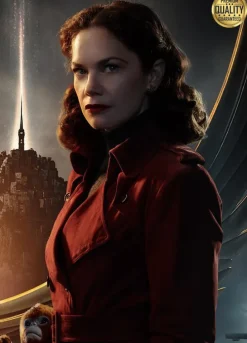 Ruth Wilson His Dark Materials Season 2 Red Trench Coat