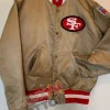 San Francisco 49ers Gold Bomber Satin Jacket