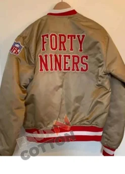 San Francisco 49ers Gold Bomber Satin Jacket