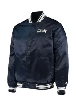 SEATTLE SEAHAWKS LETTERMAN SATIN  JACKET