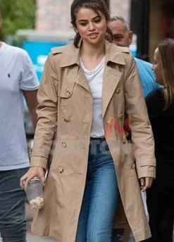 Selena Gomez Cotton Long Coat