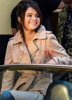 Selena Gomez Cotton Long Coat