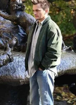 SEPARATION (JEFF) RUPERT FRIEND BOMBER LEATHER JACKET