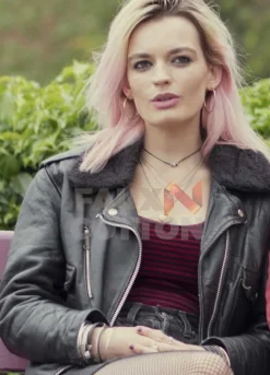 SEX EDUCATION MAEVE WILEY (Emma Mackey) LEATHER JACKET