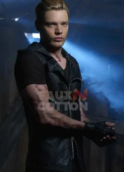 Shadowhunters Dominic Sherwood Black Leather Vest