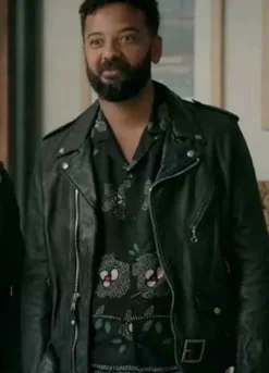 SHRILL (AMADI) IAN OWENS BIKER LEATHER JACKET