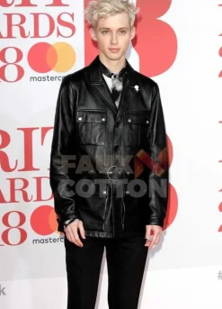 Singer Troye Sivan Black Leather Jacket