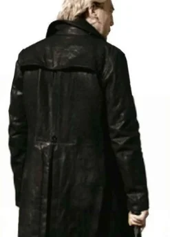 SKYFALL (SILVA) JAVIER BARDEM BLACK LEATHER TRENCH COAT