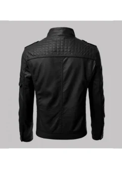 Slim Fit Black Biker Men Leather Jacket