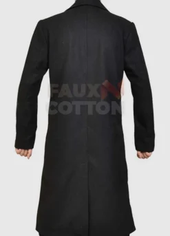Slim FIt Mens Black Trench Coat