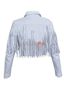 Sloane Peterson Ferris Bueller's Day Off White Fringe Leather Jacket