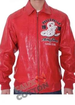 Soda Club Pelle Pelle Red Leather Jacket