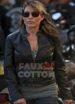 Sons of Anarchy Katey Sagal Black Leather Jacket