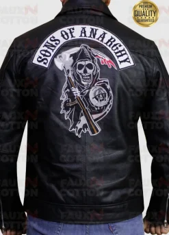 Sons of Anarchy Patch Black Leather Jacket