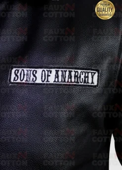 Sons of Anarchy Patch Black Leather Jacket
