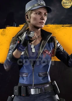 Sonya Blade Mortal Kombat 11 Blue Leather Jacket