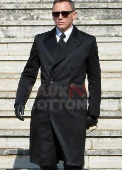 Spectre Daniel Craig Black Trench Coat