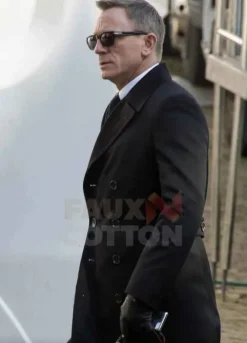Spectre Daniel Craig Black Trench Coat