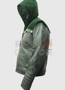 STEPHEN AMELL GREEN ARROW HOODED COSTUME JACKET