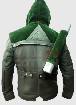 STEPHEN AMELL GREEN ARROW HOODED COSTUME JACKET