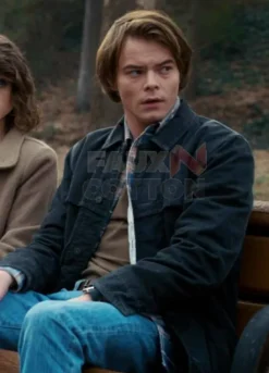 Stranger Things Charlie Heaton (Jonathan Byers) Cotton Jacket
