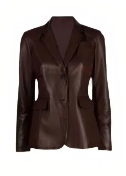 Succession Season 4 Sarah Snook (Shiv Roy) Leather Blazer