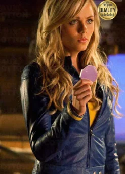 Supergirl Kara Smallville Blue Leather Jacket