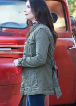 SUPERMAN AND LOIS (LOIS LANE) ELIZABETH TULLOCH GREEN COTTON JACKET