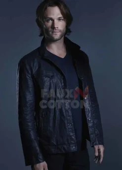 Supernatural Jared Padalecki Black Leather Jacket