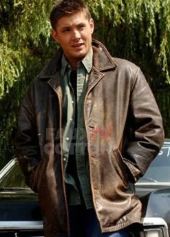Supernatural Jensen Ackles Distressed Leather Jacket