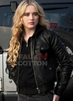 Supernatural Kathryn Newton Bomber Leather Jacket