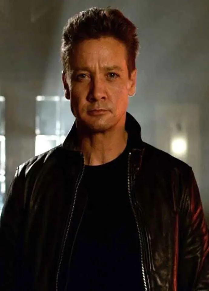 TAG (JERRY PIERCE) JEREMY RENNER LEATHER JACKET