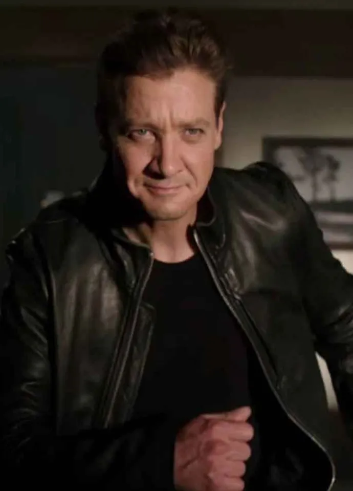 TAG (JERRY PIERCE) JEREMY RENNER LEATHER JACKET