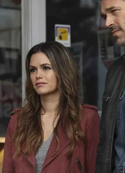 Take Two Sam Swift ( Rachel Bilson ) Suede Leather Jacket