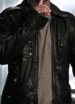 TEEN WOLF (DEREK HALE) TYLER HOECHLIN BLACK LEATHER JACKET
