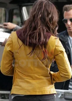 Teenage Mutant Ninja Turtles Megan Fox Yellow Leather Jacket