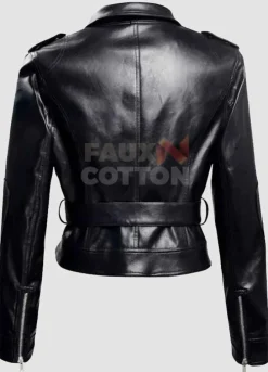 Terminator Genisys Emilia Clarke Black Leather Jacket
