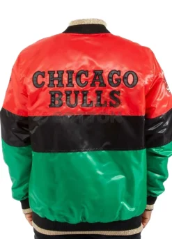 75th Anniversary Color Block Chicago Bulls Satin jacket
