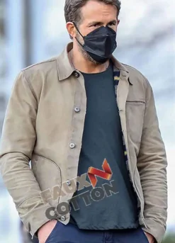 The Adam Project Ryan Reynolds (Adam) Beige Cotton Jacket