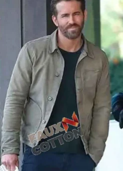 The Adam Project Ryan Reynolds (Adam) Beige Cotton Jacket