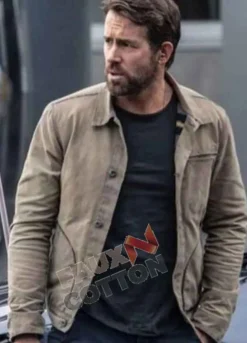 The Adam Project Ryan Reynolds (Adam) Beige Cotton Jacket