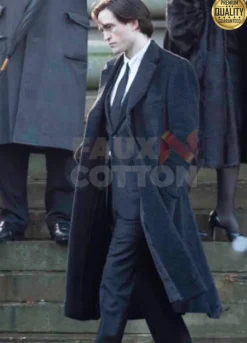 The Batman 2022 Bruce Wayne Black Wool Coat