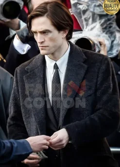 The Batman 2022 Bruce Wayne Black Wool Coat
