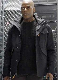 THE BLACKLIST DEMBE ZUMA BLACK HOODED JACKET