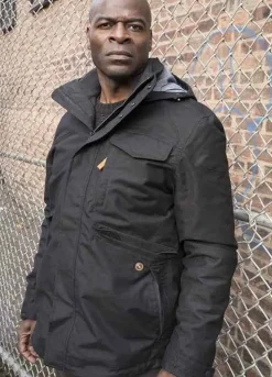 THE BLACKLIST DEMBE ZUMA BLACK HOODED JACKET