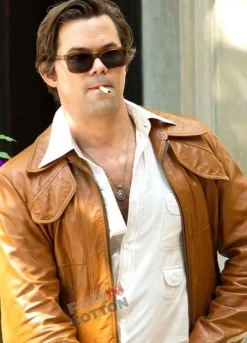 THE BOYS IN THE BAND (LARRY) ANDREW RANNELLS BROWN LEATHER JACKET